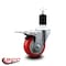 Service Caster 3.5'' Red Poly Swivel 1-1/2'' Expanding Stem Caster Total Lock Brake SCC-EXTTL20S3514-PPUB-RED-112 - alternate 4
